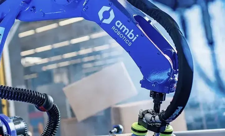 Ambi Robotics Robotic arm working in factory