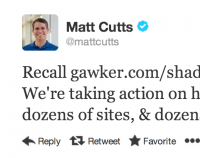 Cutts on Twitter - Google anti-spam