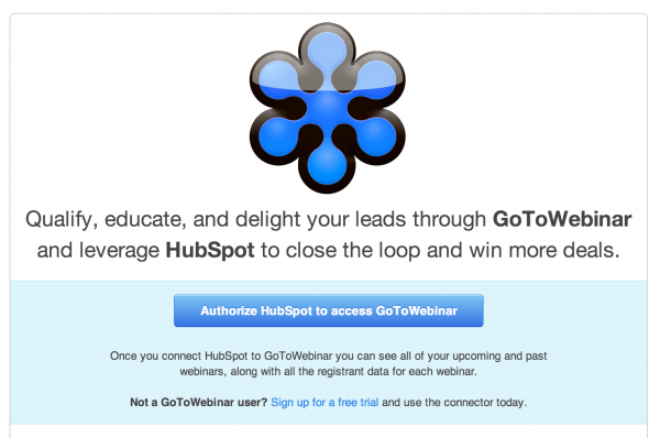 Native GoToWebinar Integration with Hubspot marketing automation system