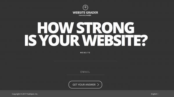 HubSpot's Website Grader