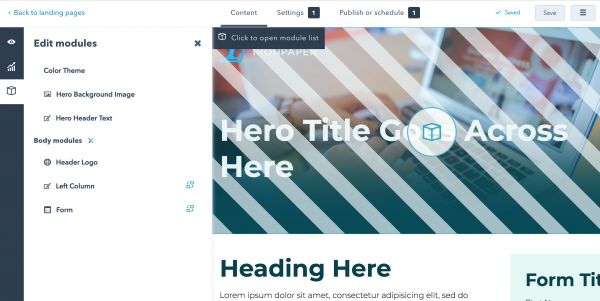 HubSpot landing page template by Ironpaper: how to edit