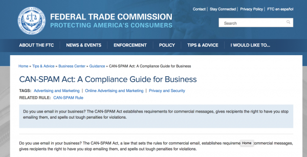 CAN-SPAM act - FCC website