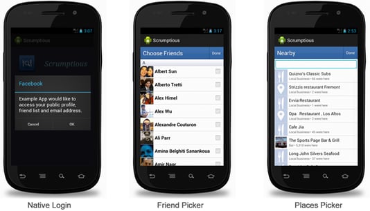 Facebook mobile app experience for design