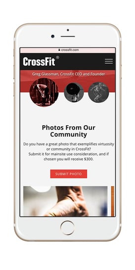 Mobile responsive website design - Crossfit