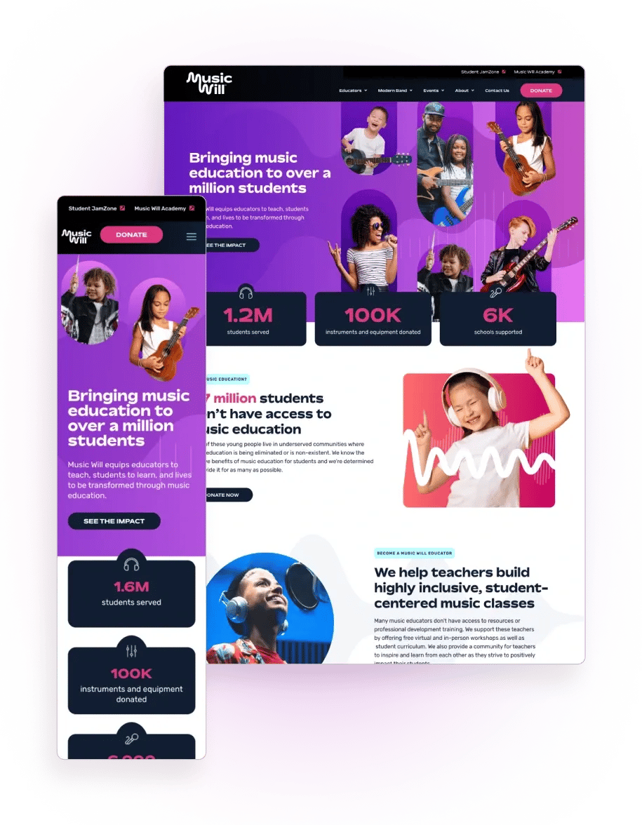 Education website design