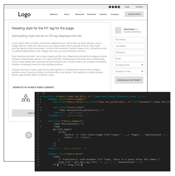 Website development from design to code.