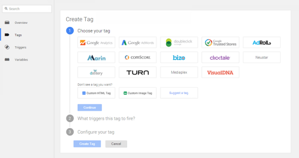 google tag manager configuration