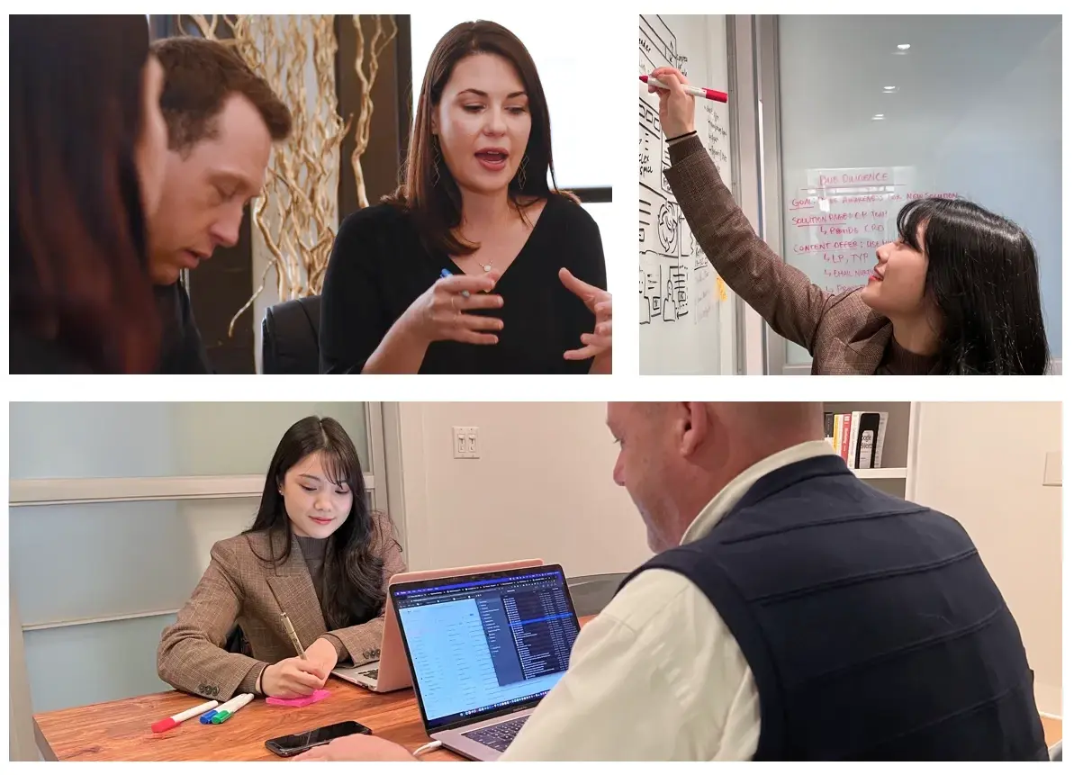 team ironpaper collaboration on a marketing strategy