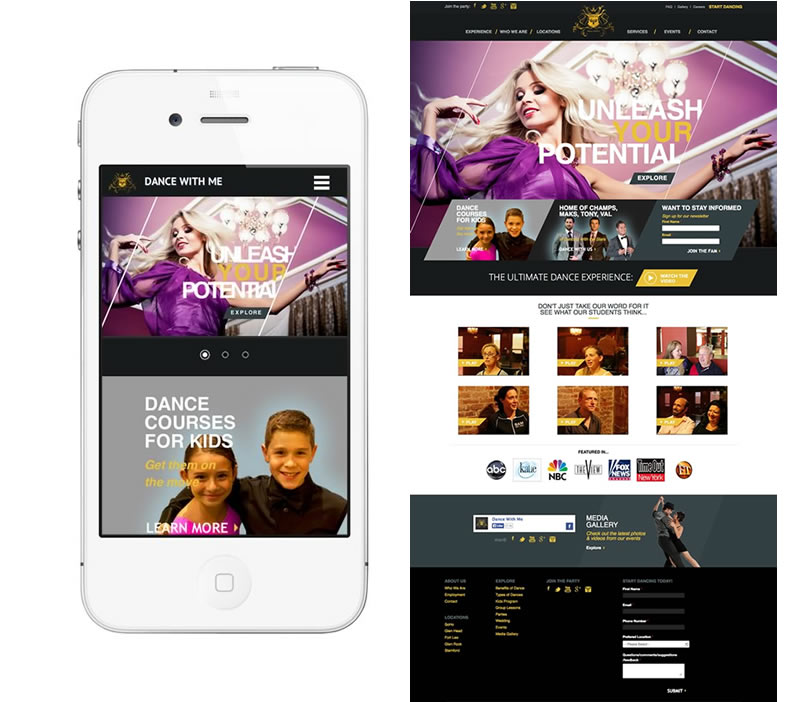 Mobile responsive website design