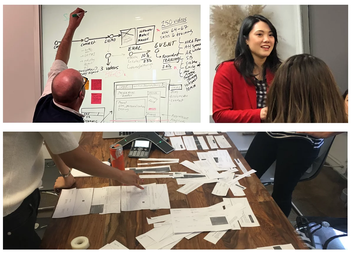 team creating a marketing strategy